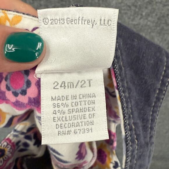 Koala Baby Girls Jumper Overall Pinafore Dress 24 Months 2T Embroidered Applique - Picture 6 of 6